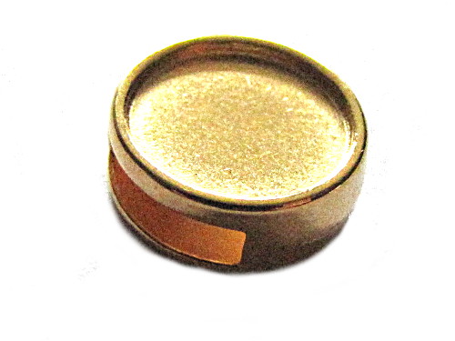 Schiebeperle Cabochonfassung 12mm, vergoldet